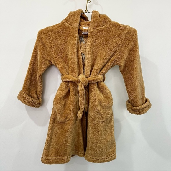 Baby Gap Brannan Bear Robe Size 5 Years Brown Hooded Fleece Sherpa Kids - Picture 1 of 6